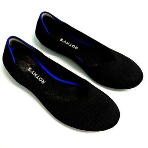 Rothy's The Flat Round Toe Black Solid Women's Size 9 US